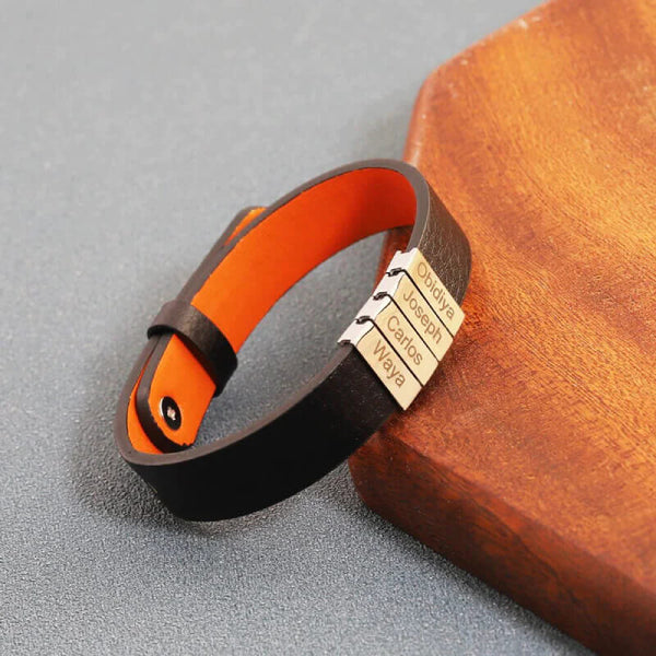 Men's Secret Message Leather Bracelet