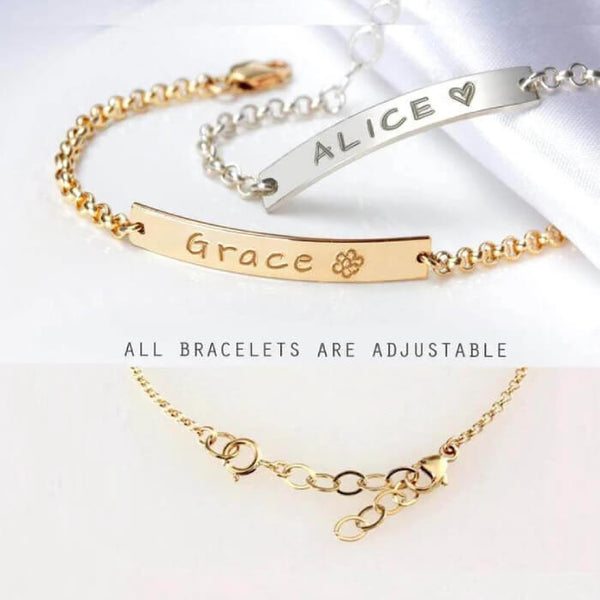 Gold Baby Bracelet, Baby ID Bracelet, Custom Name Bracelet, Personalized  Child Name Bracelet, Baby Boy Bracelet, Baby Girl Bracelet…