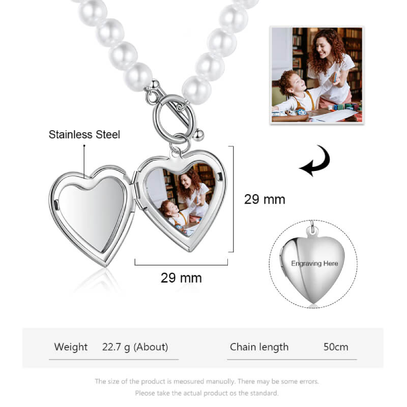 Heart Locket Necklace With Picture