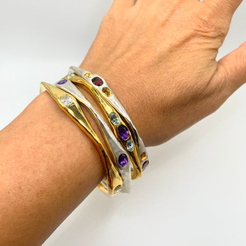 Amy Delson wears her Ombre Opulence Collection bangles