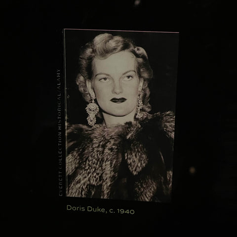 Doris Duke who famously loved to wear rare jewels