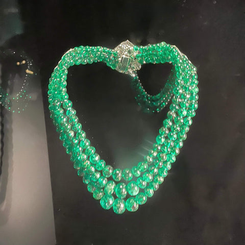 Three Stranded Emerald Necklace once owned by Doris Duke