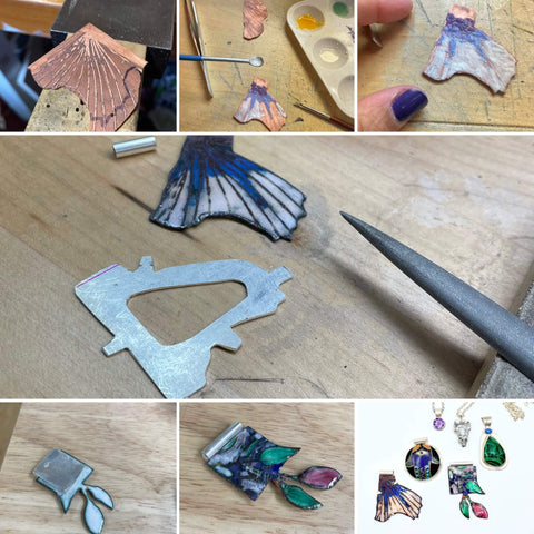 Amy Delson Jewelry Enameling progress pics