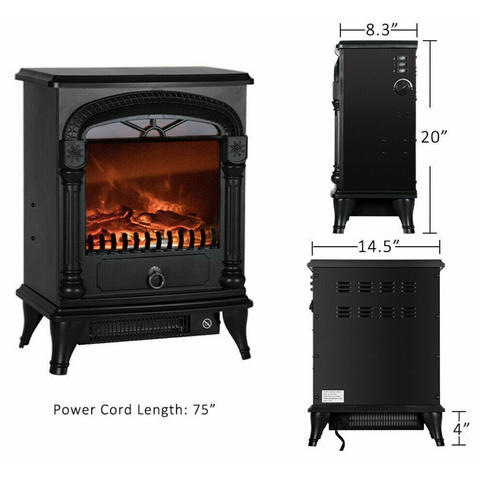 free standing electric fireplace heater