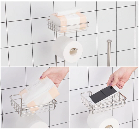 Free Standing Toilet Paper Roll Holder