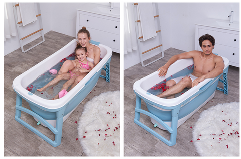 Extra Large Foldable Stand Alone Bathtub For Adults– Zincera