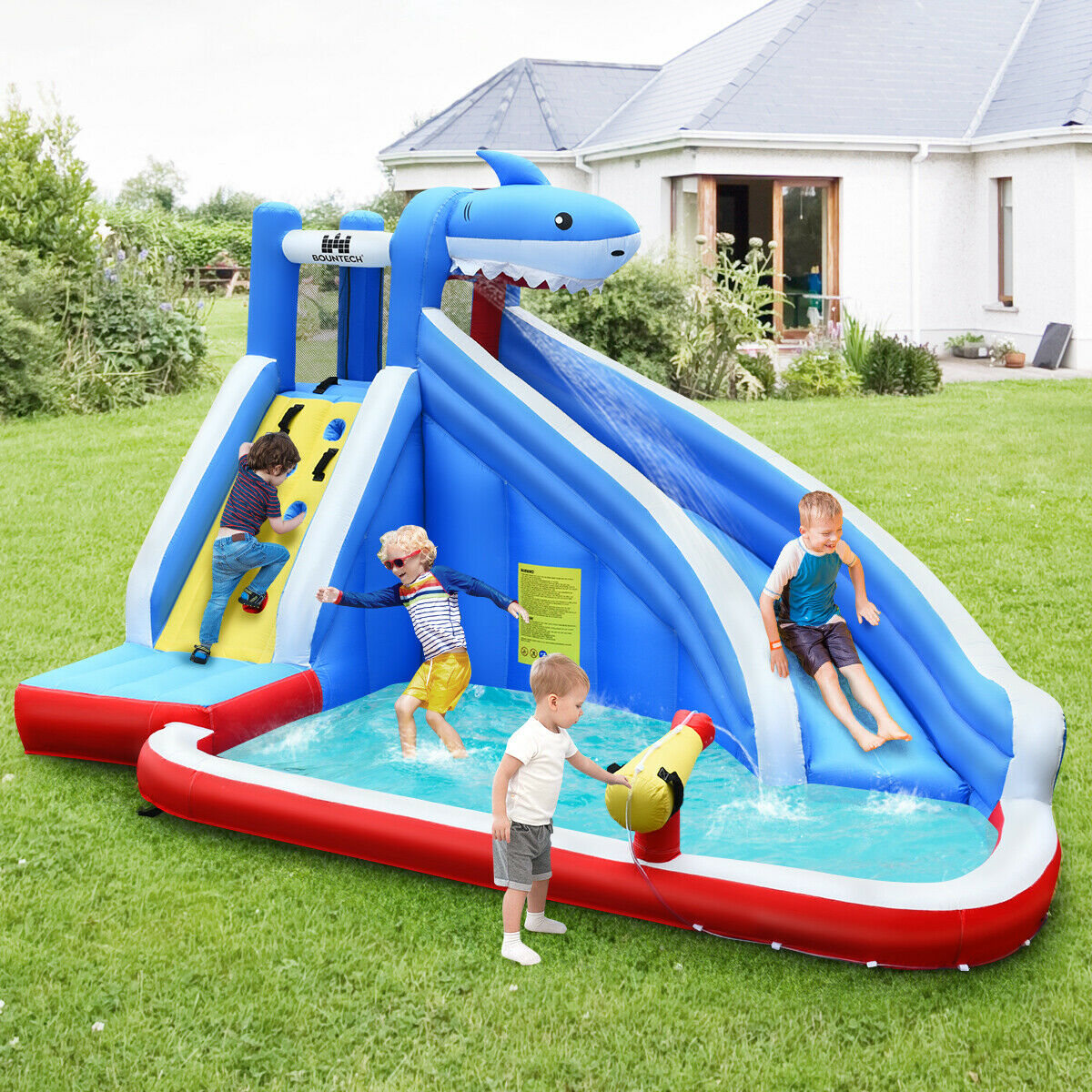 Giant Spacious Kids Inflatable Blow Up Water Slide Pool Zincera