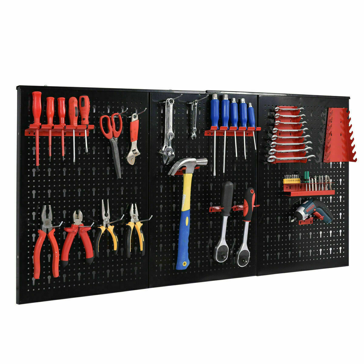 Large Garage Wall Tool Organizer Metal Pegboard 24