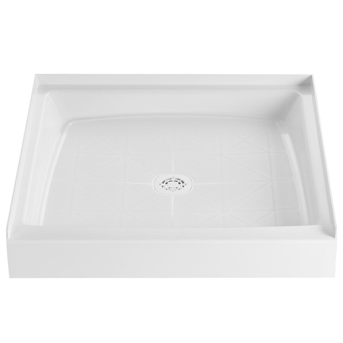 Standard Size Stand Up Solid Surface Shower Tile Base Pan 34 X 34 Zincera