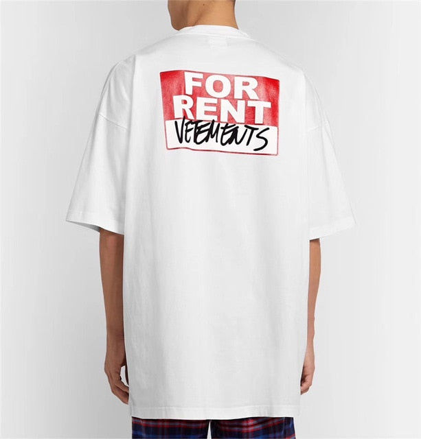 FOR RENT Vetements T-Shirts 1:1 High quality Oversize RED Letter