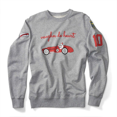 Women's - F1 Sweatshirt - Uno Zero Automobilismo Heather Grey Sweater, Vaughn de Heart