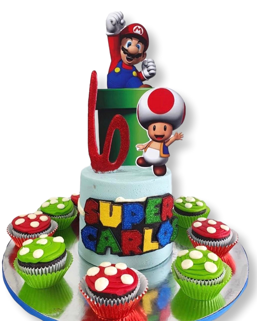 Pastel Mario Bros con Quecos – En Casa Mty
