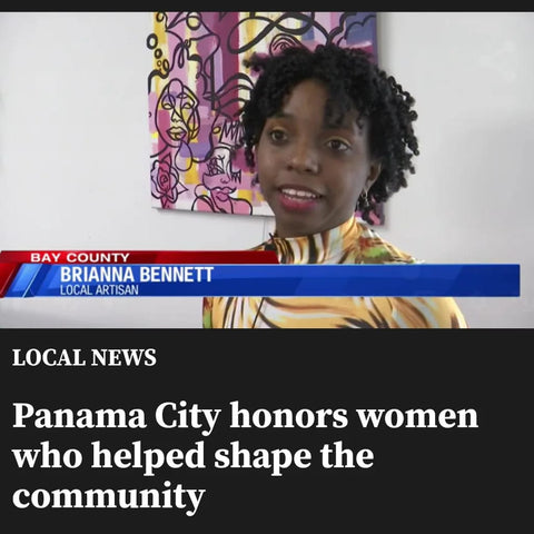 Featured as an Artist on WMBB News Ch. 13 for Women's History Month Event (Women That Shaped PC)