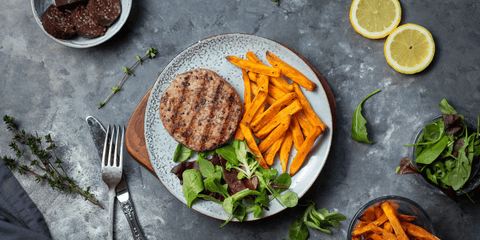 Black Pudding Turkey Burger Salad