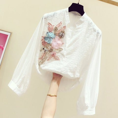 white casual blouse womens