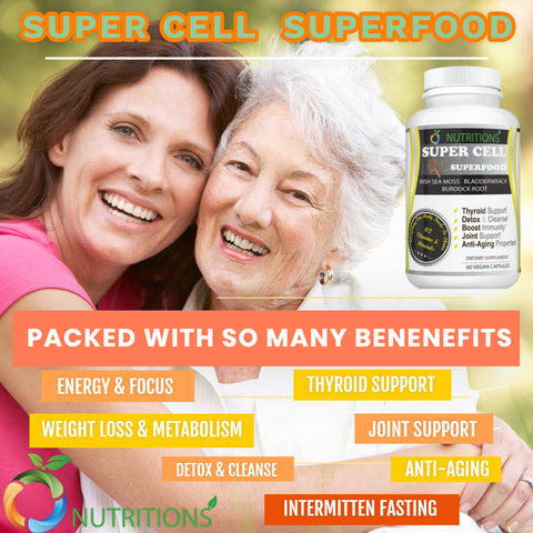 Super Cell Super Food With Organic Sea Moss, Bladderwrack And Burdock ...