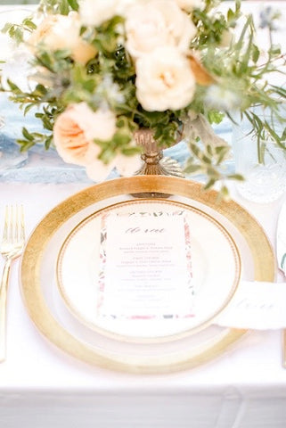 Romantic Gold Wedding Place Setting