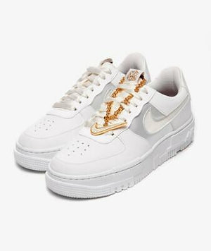 Air Force 1 Low Pixel  Grey Gold Chain