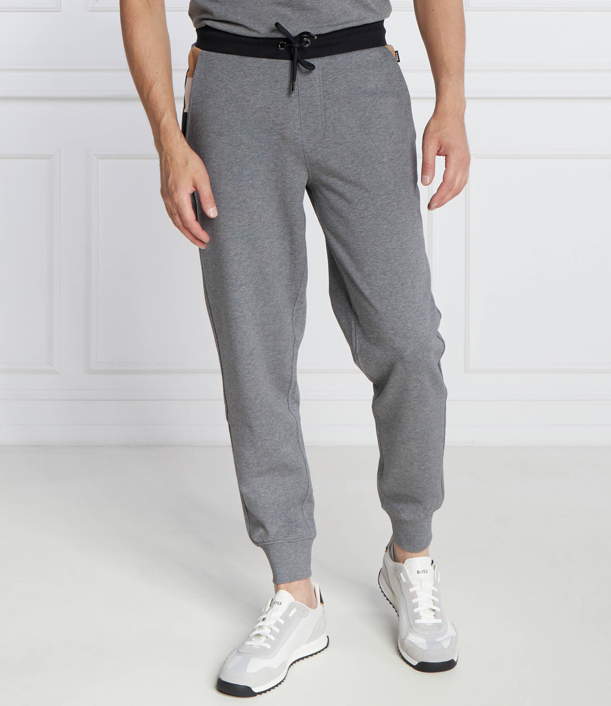 Boss Levete 20 Stripe Detailing Cotton Sweatpants