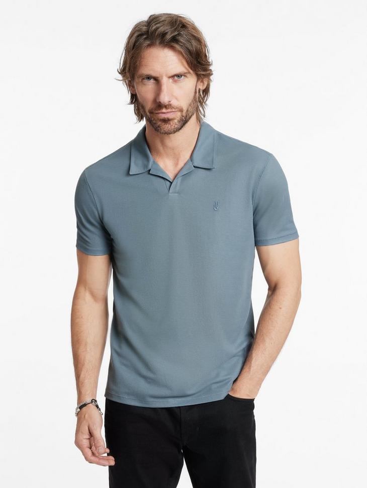 John Varvatos Short Sleeve Pique Polo