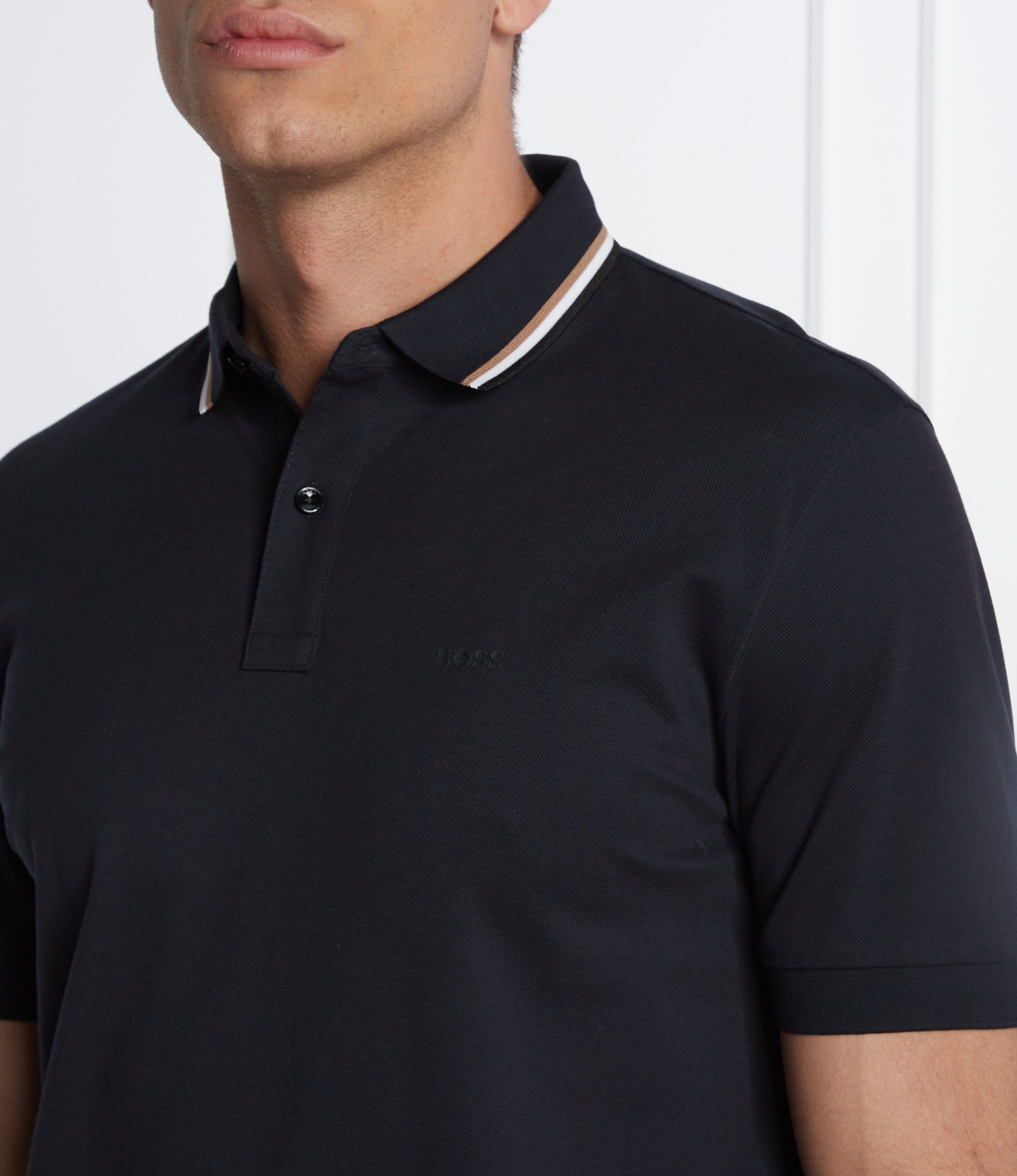 BOSS Pack regular-fit cotton polo with contrast stripe