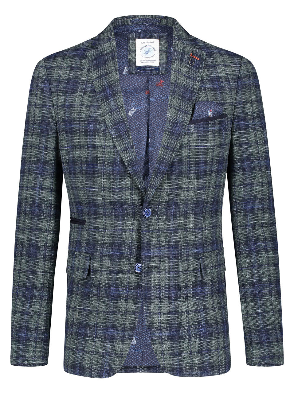 A Fish Named Fred Green/Blue Check Blazer – Faded Soul