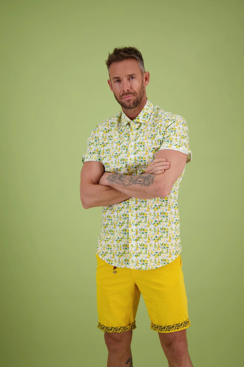 A Fish Named Fred Short-Sleeve Shirt in Limoncello