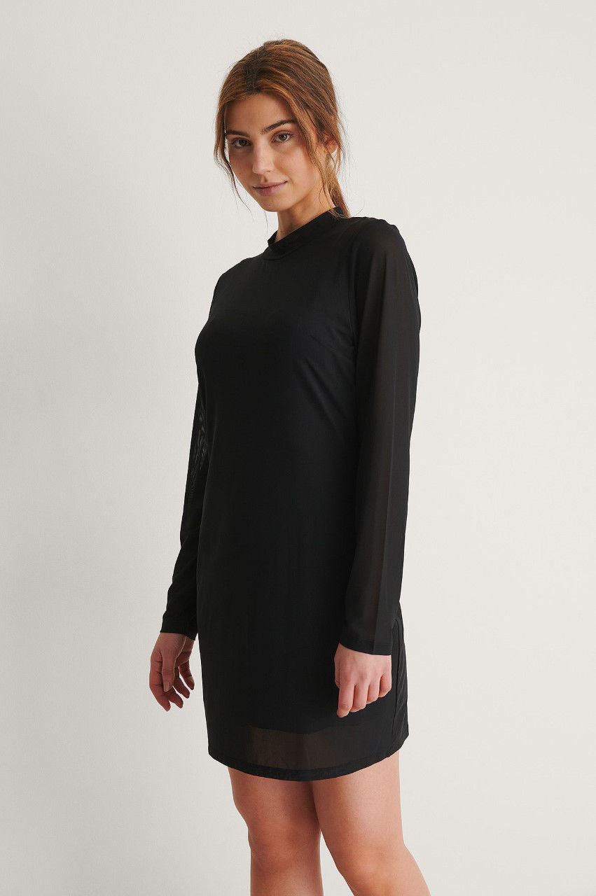 NA-KD Long Sleeve Mini Dress