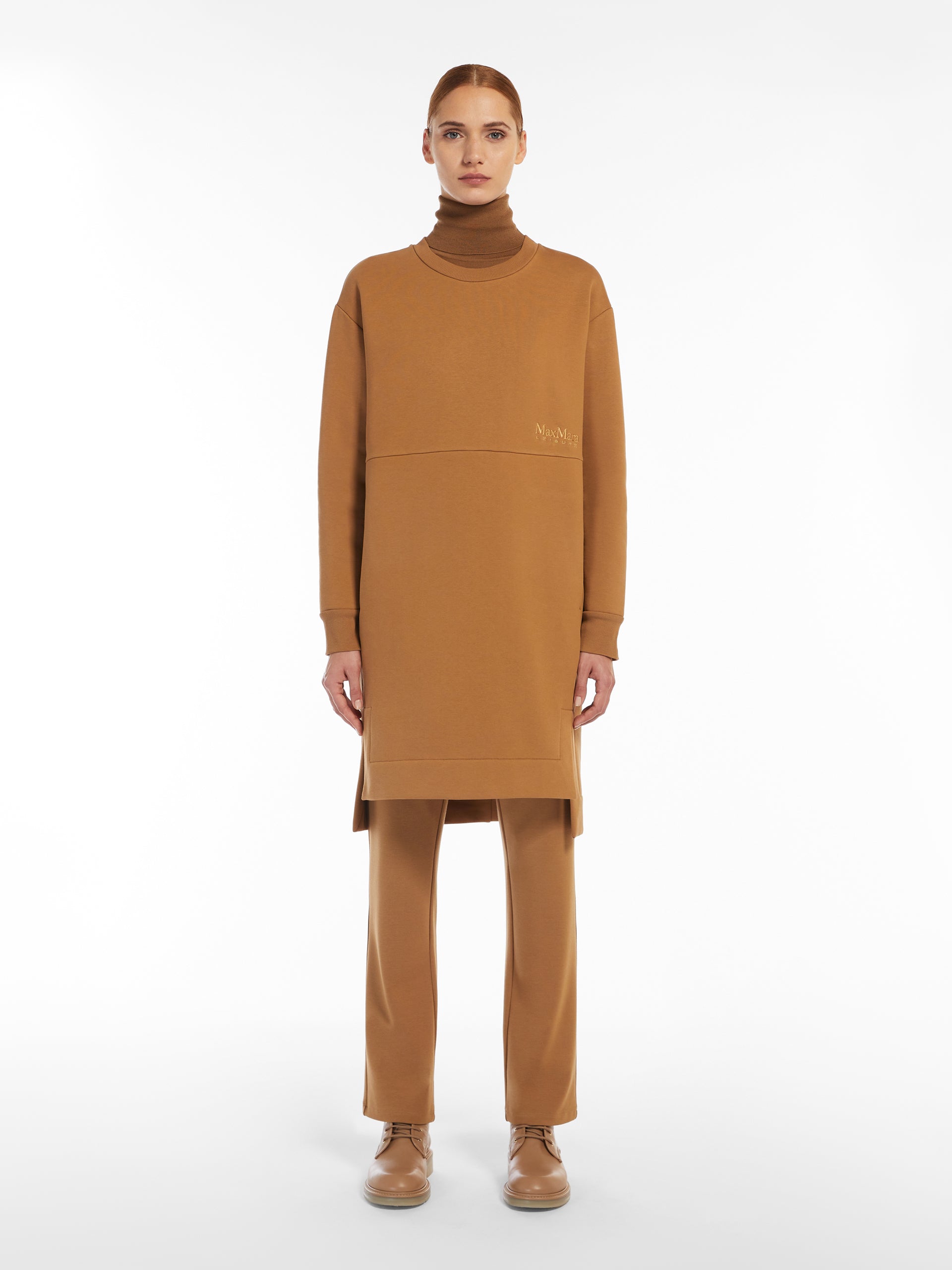 max mara LEISURE Gauze cotton fleece dress