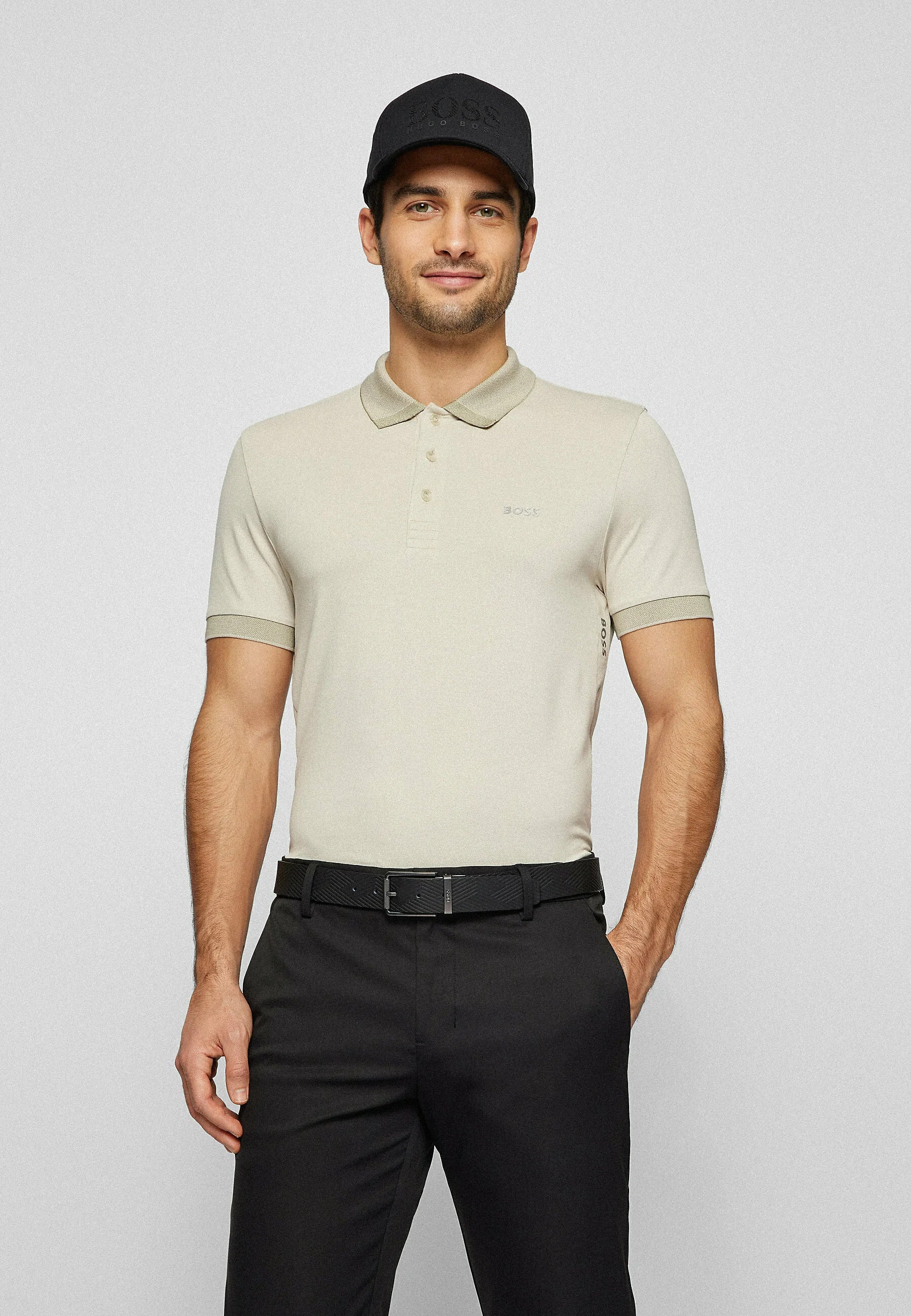 BOSS Paule slim-fit polo in stretch fabric