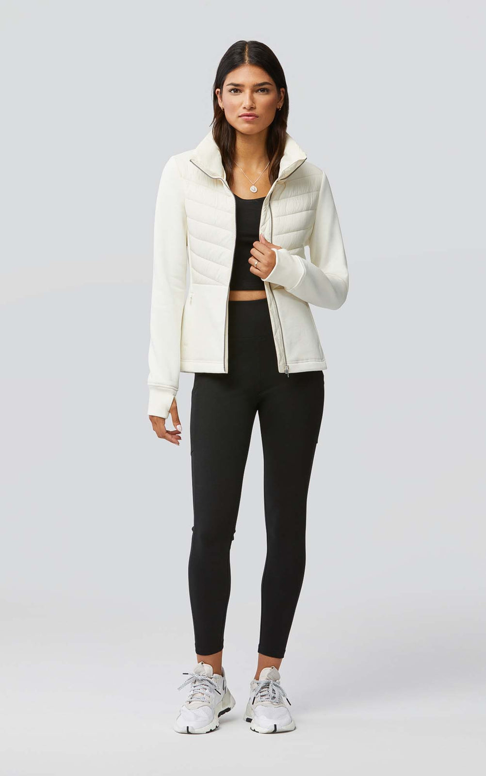 Soia & Kyo ANNICK sustainable mixed media fleece jacket