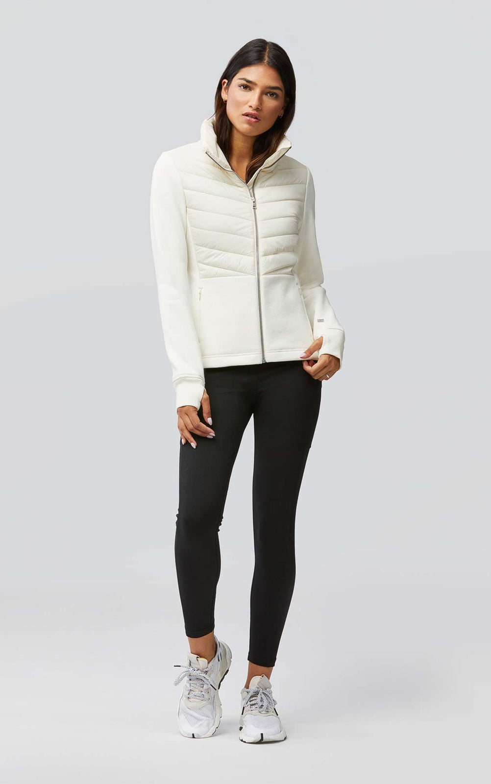 Soia & Kyo ANNICK sustainable mixed media fleece jacket