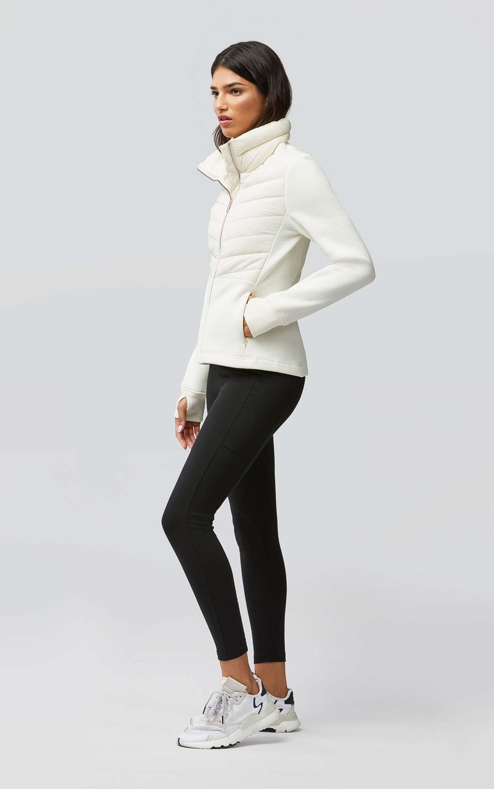 Soia & Kyo ANNICK sustainable mixed media fleece jacket