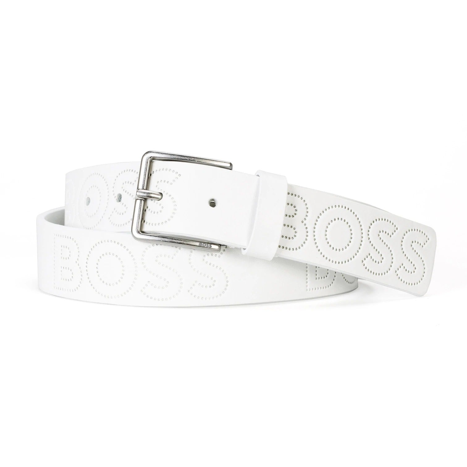 BOSS Bold golf leather belt with logo