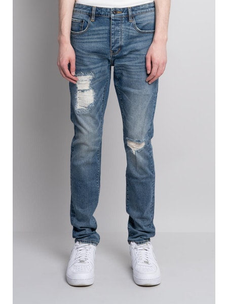 Neon Denim Brand Blue Vintage Repair Jeans