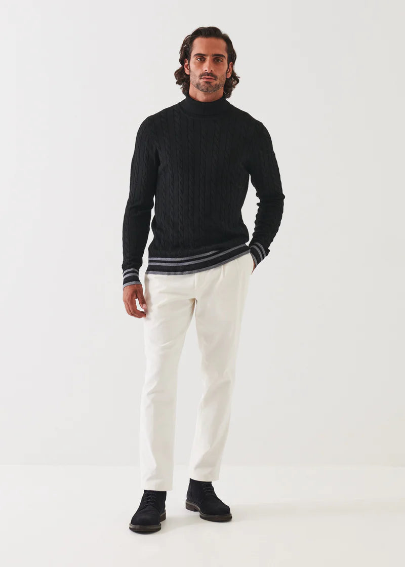 Patrick Assaraf Turtle-Neck Black Sweater