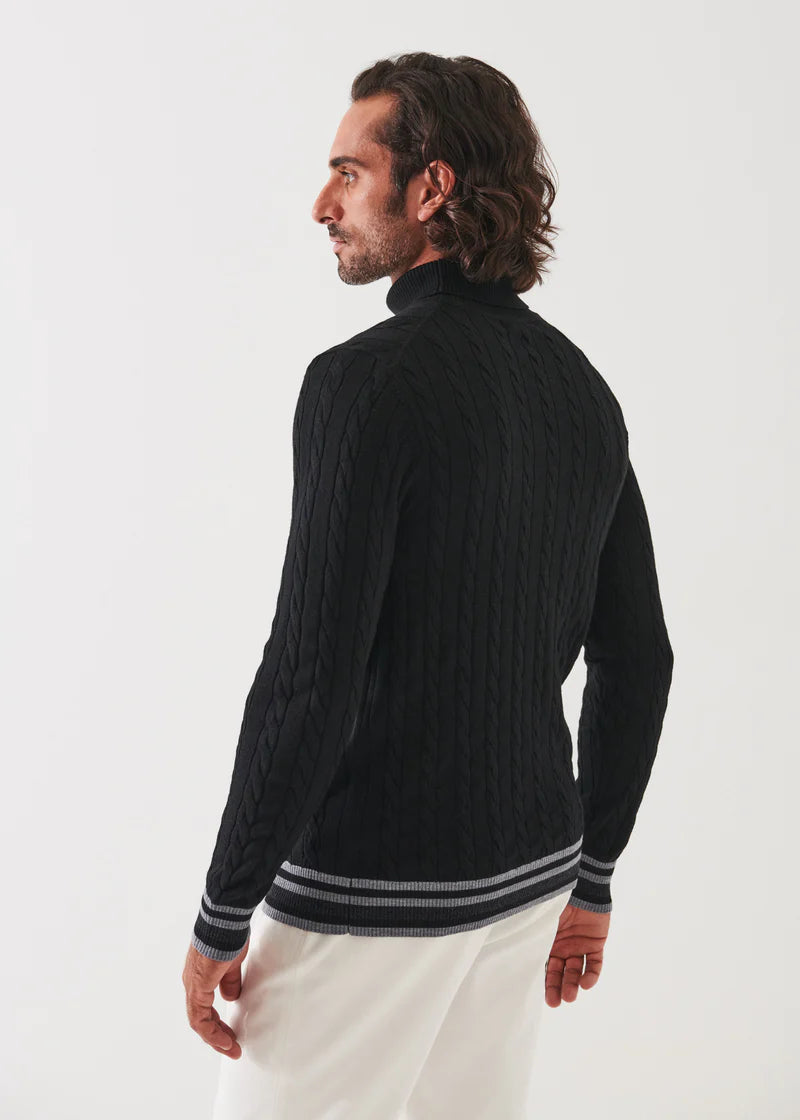 Patrick Assaraf Turtle-Neck Black Sweater