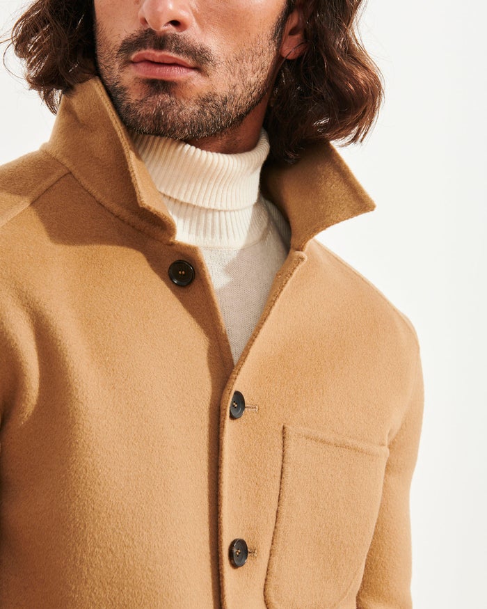 Patrick Assaraf Wool Cashmere Chore Jacket