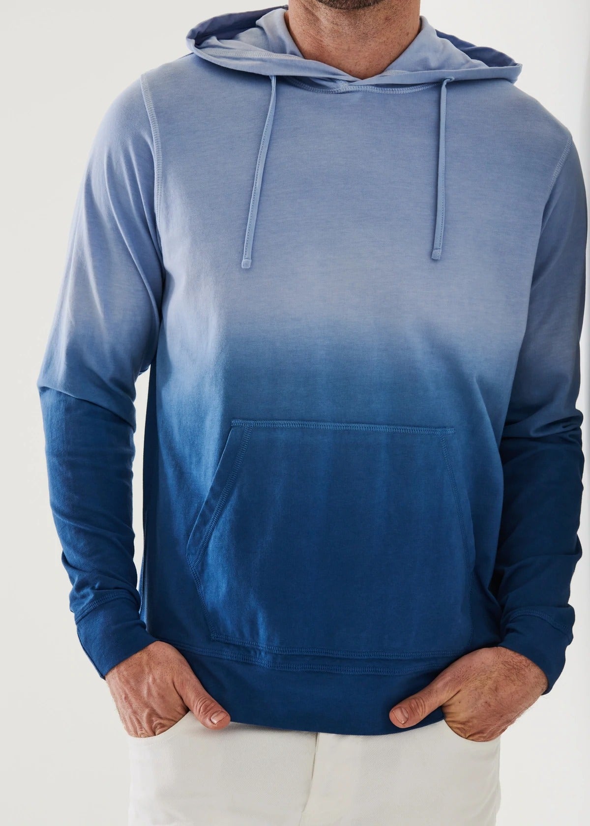 Patrick Assaraf Degrade Pima Cotton Stretch Hoodie