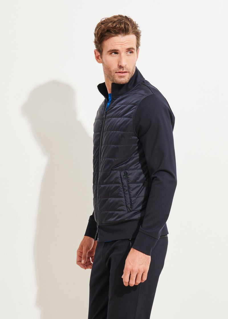 Patrick Assaraf Stretch Quilted Track Jacket