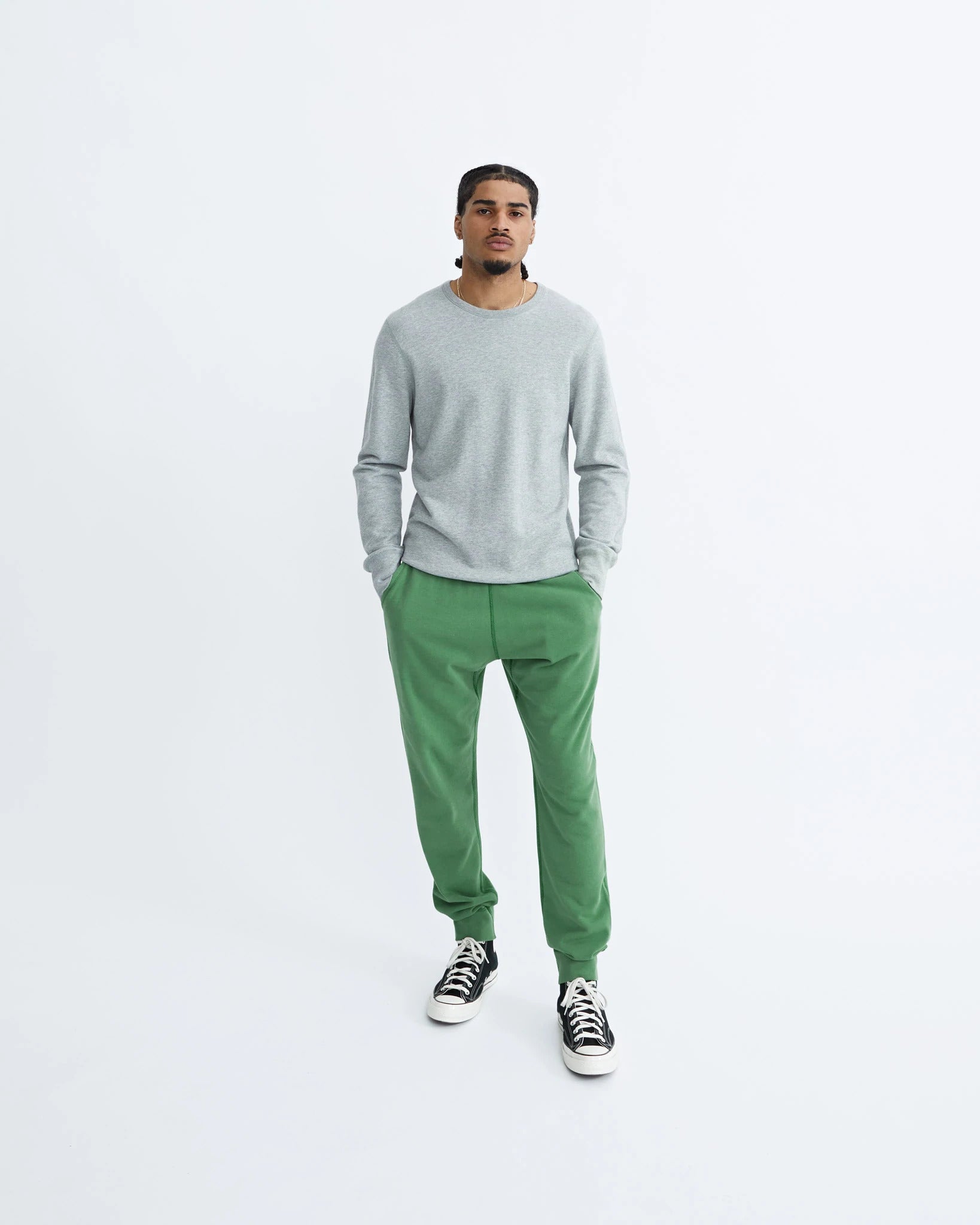 Reigning Champ Lightweight Terry Slim Sweatpant in Jade