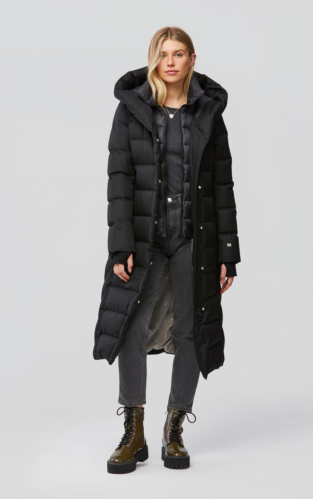 Soia & Kyo TALYSE maxi-length brushed down coat