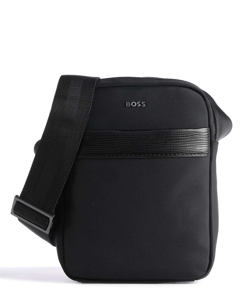 BOSS First class recycled-polyester crossbody bag with logo