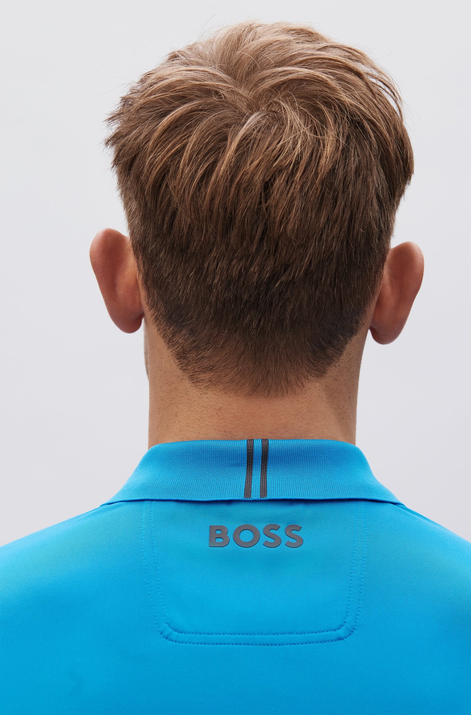 BOSS Paddytech regular-fit polo shirt with contrast logos and stripes