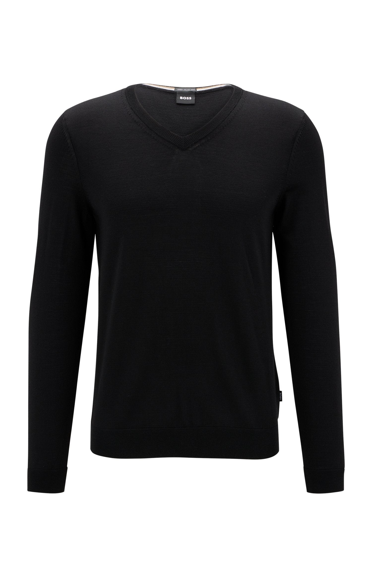 Boss V-Neck Slim-Fit Sweater in Virgin Wool