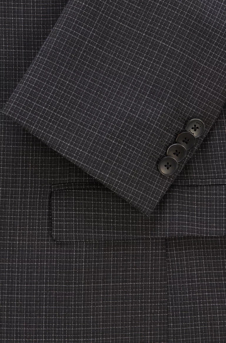 BOSS H-Reymond extra-slim-fit virgin-wool suit with micro pattern