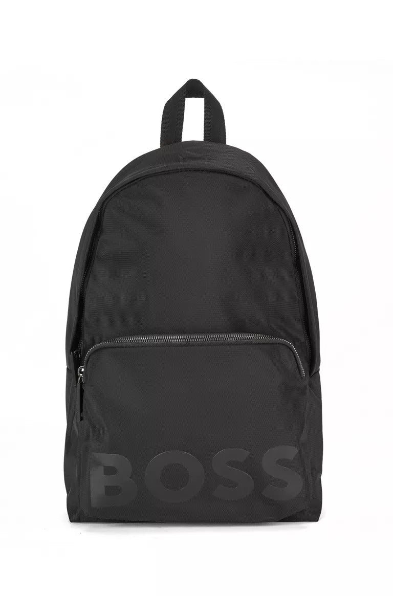 BOSS Catch recycled-material backpack with signature-stripe webbing