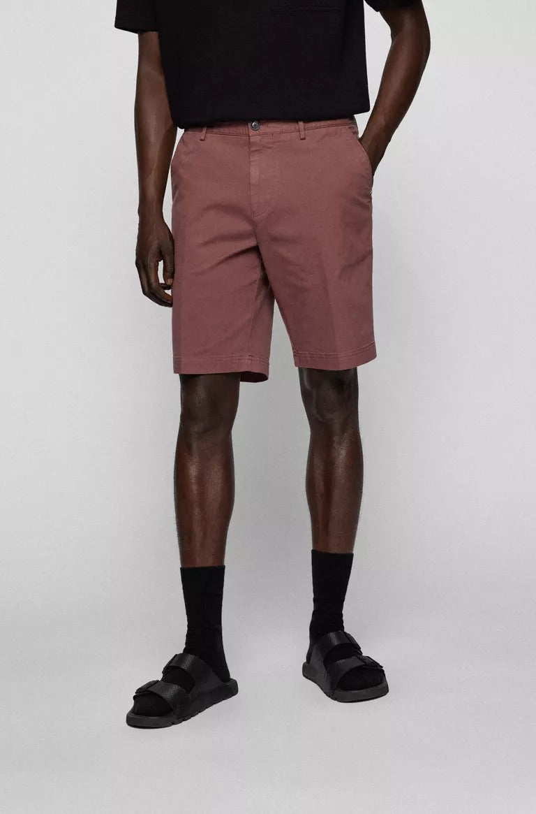 BOSS Slice Slim-fit regular-rise shorts in stretch cotton