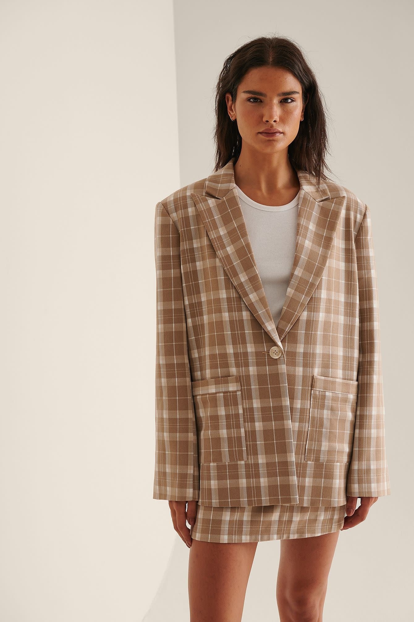 NA-KD One Button Oversized Blazer