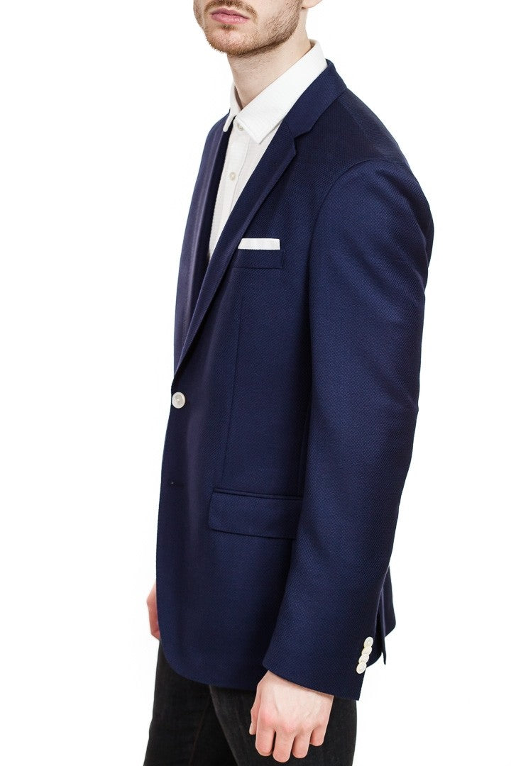 BOSS Hartlay Italian Woven Blazer in Navy